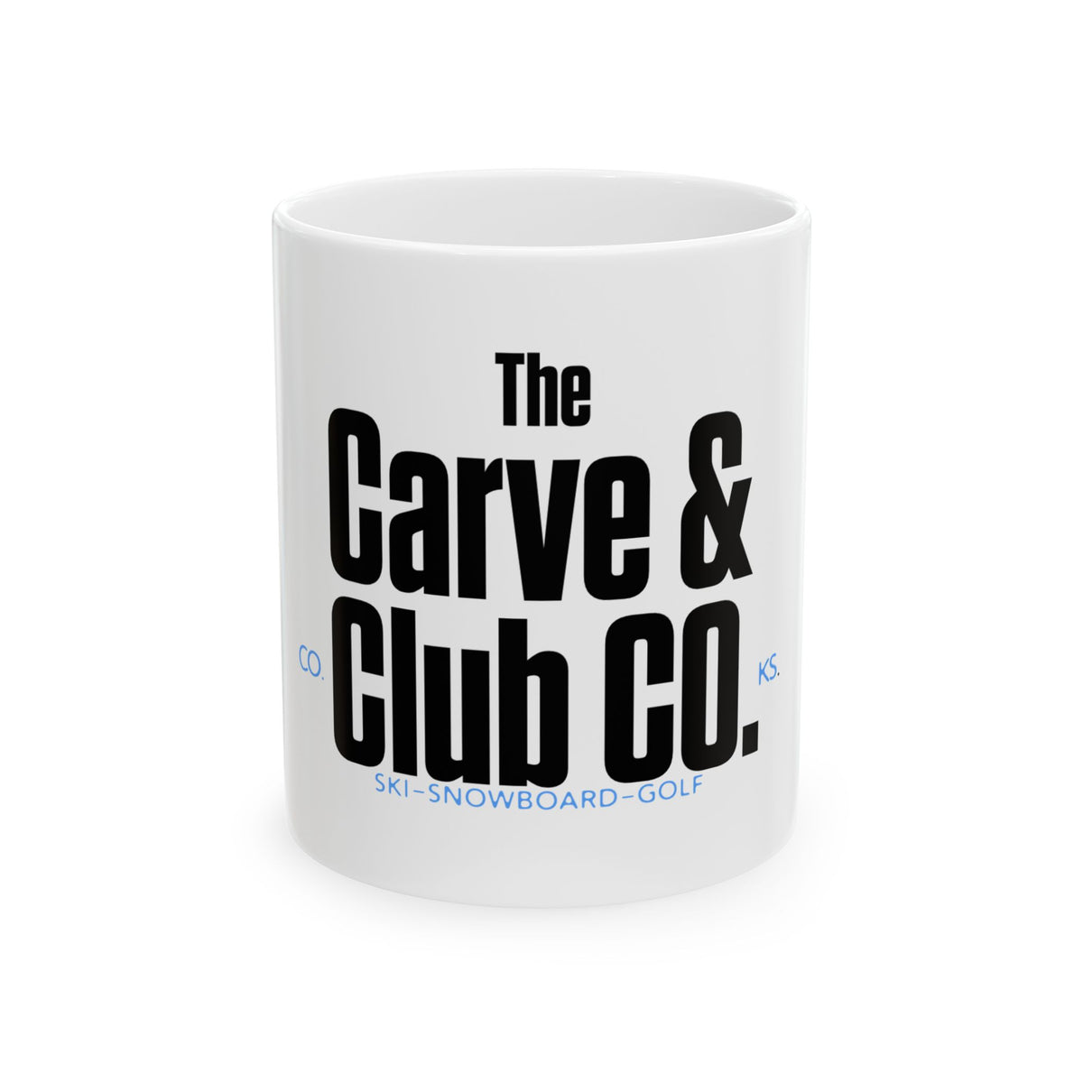 Ceramic Mug — The Carve & Club Co. Ski Snowboard Golf Logo Coffee Cup (11oz/15oz)
