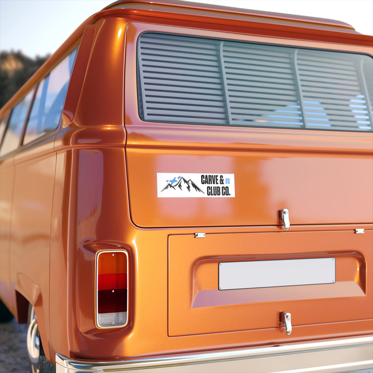 Carve & Club Co. 2025 Mountain Ski Bumper Sticker