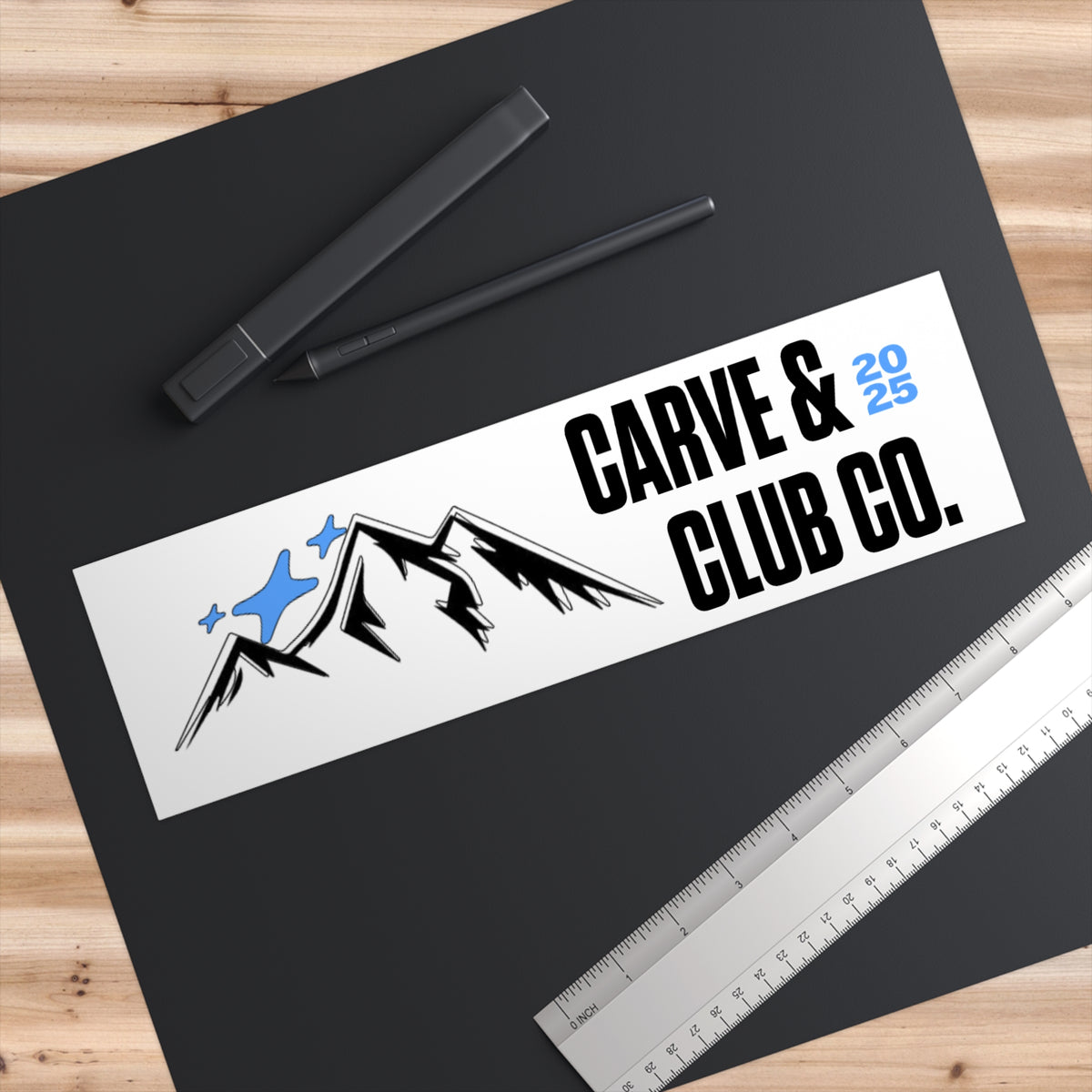 Carve & Club Co. 2025 Mountain Ski Bumper Sticker