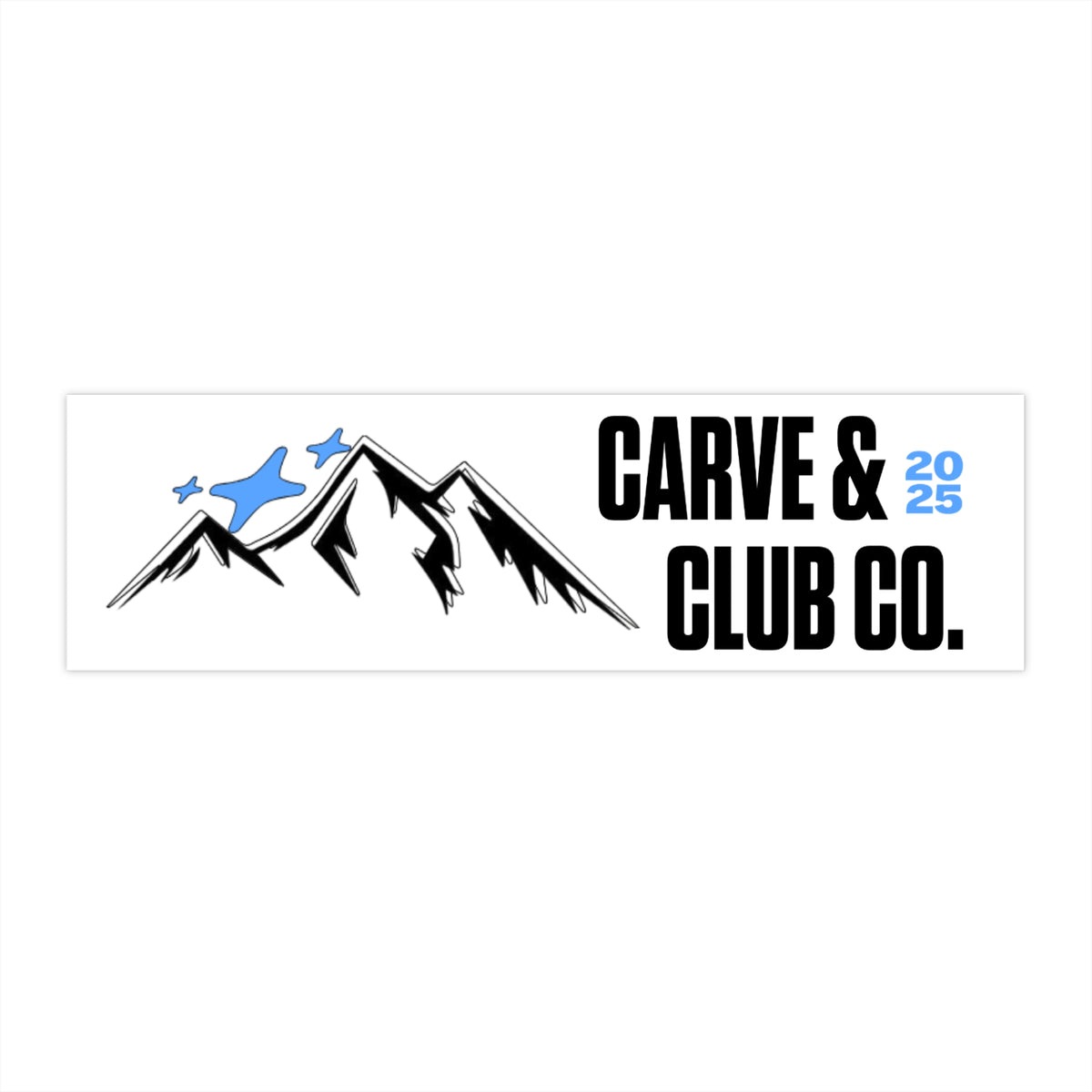 Carve & Club Co. 2025 Mountain Ski Bumper Sticker